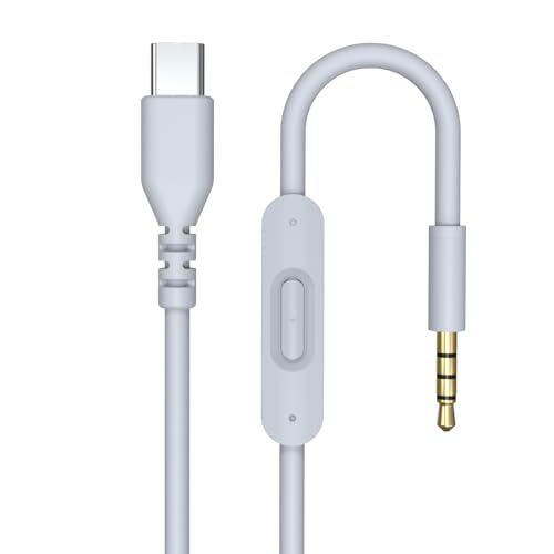 USB C Solo 4 Audio Cable, Solo 3 Replacement Audio Aux Cord with Inline Mic Control Compatible with Beats Studio Solo Pro Detox Mixr Executive Pill Headphones to iPhone 17/16 USB-C Devices (Grey)