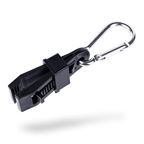 LIFE IS SIMPLE Handschuhhalter Mit Karabiner | Sanitäter Ausrüstung für Polizei Feuerwehr Security | Handschuhklammer für Gürtel Oder Kleidung | Schwarz