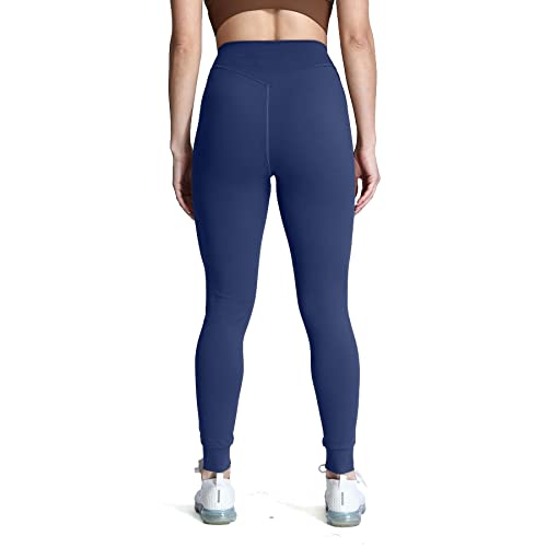 Aoxjox Contour Joggers For Women With Pockets Leggings High Waisted Tummy Control Running Workout Yoga Sweatpants Lounge Pants (Navy, Small) #TOP13
