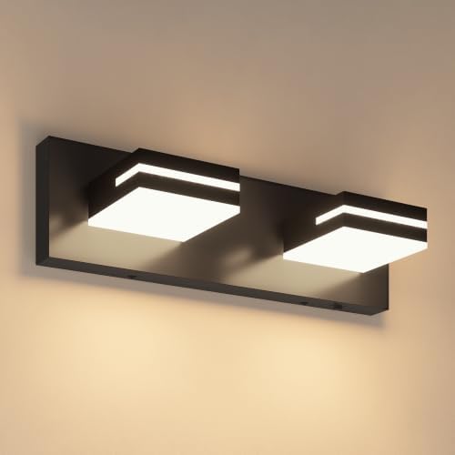 VOLISUN LED Vanity Light,2‑Light 15.5" Black 360°Rotatable 5CCT Dimmable
