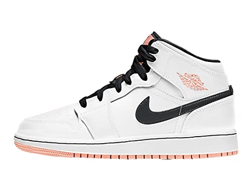Jordan Youth Air 1 Mid GS 554725 180 White/Arctic Orange - Size 6Y - Main Image