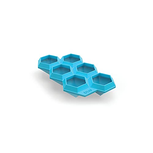 Truezoo Diamond Silicone Mold Tray For Whiskey Bath Bombs, Candy, Soap, And Diy Crafts, Dishwasher Safe, 1.75", Blue, Set Of 1, Makes 6 Ice Cubes #TOP4