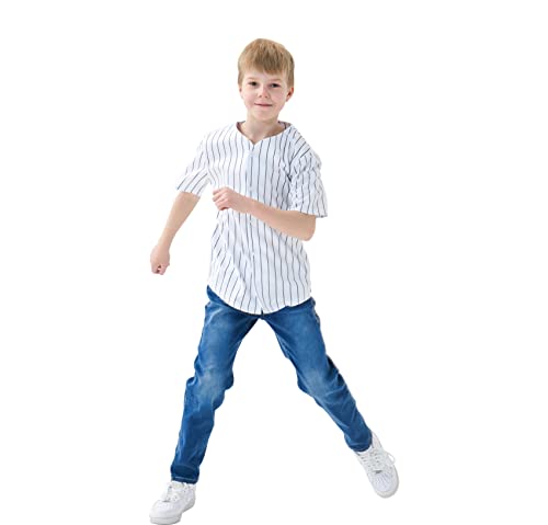 Image of Yuji Itadori Kids Baseball Jersey Button Boys Short Sleeve T-Shirts Hip Hop Fashion Casual Sports Solid Color Shirt