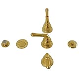 Kingston Brass KB327 Bidet Faucet with Brass Pop-Up, Brushed Brass
