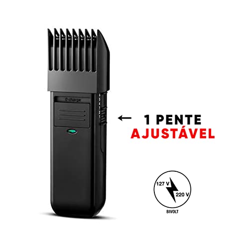 Barbeador Elétrico Aparador Barba Bigode Sem Fio Lehmox 389b Cor:Preto;Voltagem:110V220V