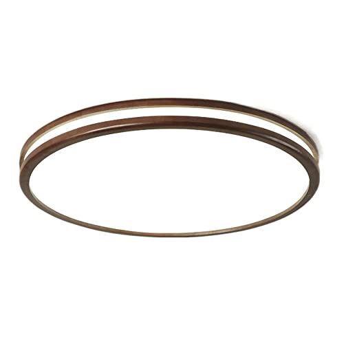 Lámpara de techo de madera de caucho natural con acabado minimalista 2