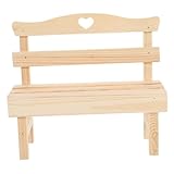 Toyvian 1pc Miniature Bench Decor Creative Photography Prop for Dollhouses Charming Pine Figurine for for Display Gifting