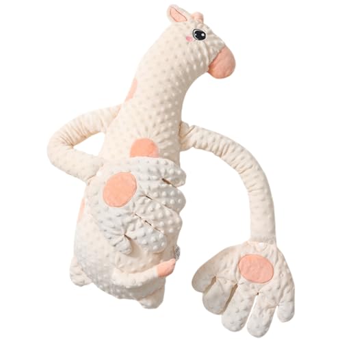 YQYQYベビースリープピロー、夜間泣き防止、動物型のベビースリープパーム、柔らかく通気性があり、汗をかきにくい、心地よい枕、洗える誕生日プレゼント (ライラ・ディア,25*68cm)