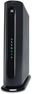 MOTOROLA MG7550 16x4 Cable Modem Plus AC1900 Dual Band WiFi Gigabit Router with Power Boost and DFS, 686 Mbps Maximum DOCSIS 3.0 - Approved by Comcast Xfinity, Cox, Charter Spectrum, More (Black)