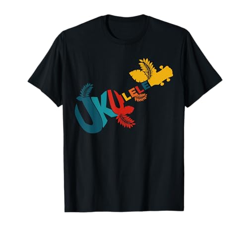 Ukulélé coloré hawaïen joueur de musique T-Shirt