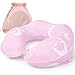 RESTCLOUD Kids Travel Neck Pillow for Airplane, Head and Neck Support for Kids Age 3 to 10 (Pink)