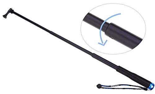 Bastao Aluminio Retratil Monopod Portatil 25-90cm Gopro 1-6 Azul