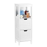 ZENODDLY Bathroom Storage Cabinet with Drawers and Shelves, White Bathroom Cabinet Bathroom Towel St