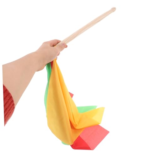 BESPORTBLE 1Par de Baquetas de Madera con Pañuelos para Adultos para Presentaciones de Danza Rítmica y Gimnasia miniatura 3