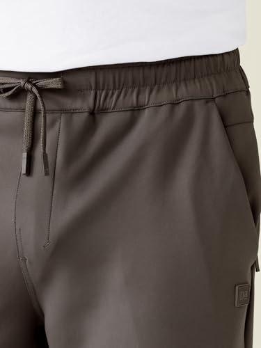 Image of DAMENSCH Men Mid Rise Regular Fit Cotton Blend Solid Moisture Wicking Antimicrobial Zipper Pocket Super Comfortable Baby Terry Lounge Joggers