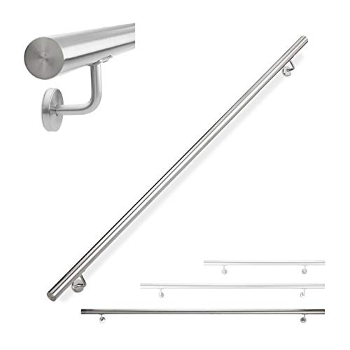 Rambarde escalier extérieure et intérieure de 200 cm avec fixation murale