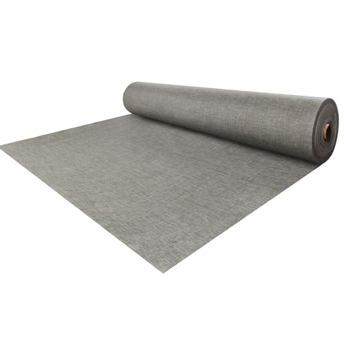 RecPro Gray Woven Marine Vinyl Flooring | 8.5' Wide Boat & Pontoon Flooring | Slip Resistant | UV Stable | Soft & Durable | Easy to Clean PVC Vinyl with Felt Backing | 10-40' Options (Gray, 20 Foot)