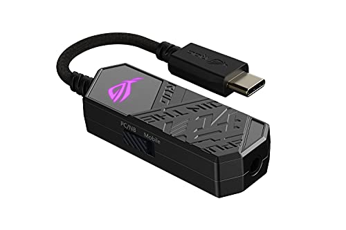 ROG Clavis DAC USB-C vers 3.5 mm amplificateur audio MQA Noise-Canceling pour PC portable