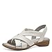 Produktbild Jana Damen Sandalen flach Elegant Vegan, Weiß (White/Silver), 42 EU
