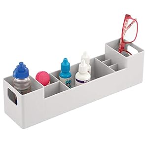 mDesign – Medicijndoos – pillendoos/organizer – voor de badkamer – voor medicijnen, vitamines of pleisters – met…
