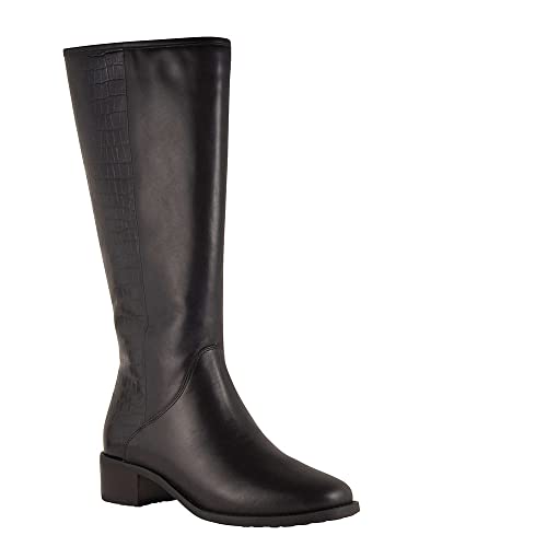 David Tate Womens Superior Embossed Leather Knee-High Boots