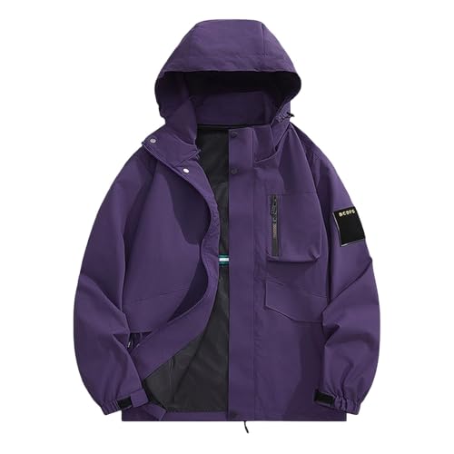 Men's Y2k Jacket Lightweight Soft Shell Windbreaker Waterproof Coat With Hood,L-5XL