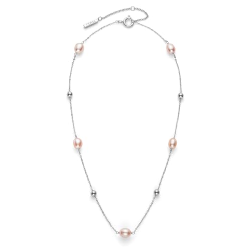 Olivia Burton Women's BY THE SEA PEARL Collection Beaded Necklace in Stainless Steel with Rose-Tone Freshwater Pearls - 24100201