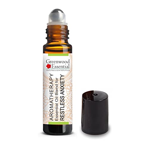 Image of Greenwood Essential Restless Anxiety Relief - Aromatherapy Essential Oil Blend of Vetiver, Cedarwood, Juniper Berry, Roman Chamomile, Frankincense & Mandarin Essential Oils 10ml