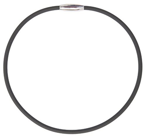 Embolden Jewelry Baseball Necklace [Titanium Ion Series] Power/Energy For Sports - Thick [Black] Silicone/Rubber Cord And Magnetic Clasp For Softball, Health Benefits [For Men & Boys] #TOP1