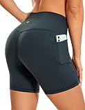 Los pantalones cortos de spandex de entrenamiento con cinturilla de tiro alto anti-caída sin costuras minimizan las rozaduras y aumentan la comodidad.