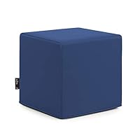 Pouf Cubo 45x45 In Ecopelle Nero | Sfoderabile Con Fodera Di Ricambio | Poliuretano Espanso | Per Casa Moderna - Foto 8