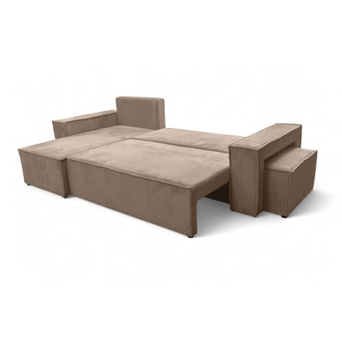 Canapé d'angle Farah FARAHAPVCOTTAUD convertible velours
