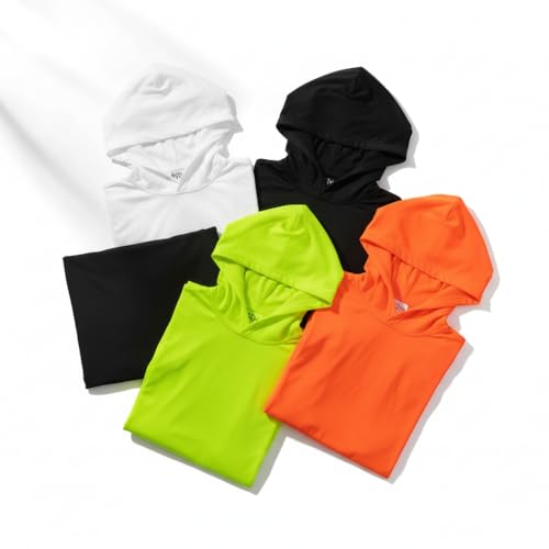 LeeHanTon Men's SPF Long Sleeve Tee Running Shirt with Tall 5 Pack and Breathable Uv Protection T-Shirts Size 3XL Safety Orange by LeeHanTon - Used condition - Image 5
