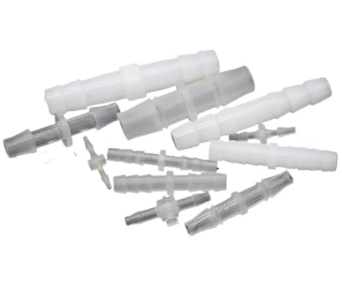 10/20/50 PCS Pagoda Plastic Hose Joint 1.6 2.4 3.2 4 4.8 5.6 6.4 8 9.5 10mm Straight Type Pipe Hose Connector Accessories (4.8mm Translucent,50pcs)
