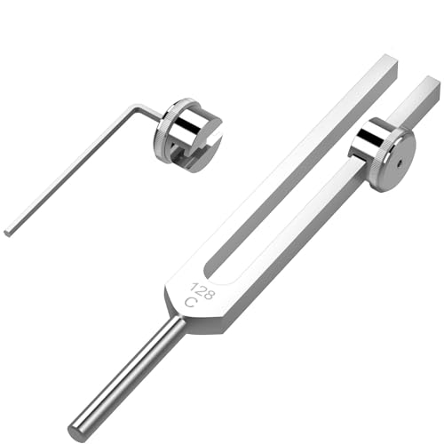 Image of 128 hz Tuning Fork for Healing Meditation Tools 128 hertz Tone Therapy Healing Instrument Diapason Chakra Sound Therapy Products Weighted Tuning Fork for Mindfulness