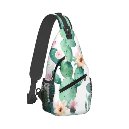 Bolso bandolera con estampado de cactus para hombre y mujer miniatura 2