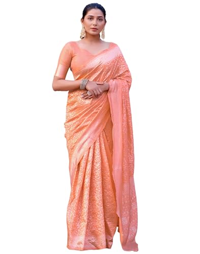 Image of SIRIL Women's Jacquard Kanjivaram Soft Silk Saree Pure Silk With Unstitched Blouse Piece