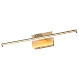 Gold Rechargeable Picture Light, Battery Operated Wireless LED Art Light for Paintings with Motion Sensor, Brass Picture Frame Light with Magnetic Mount for Wall, Gallery, Cabinet & Mirror (Gold)