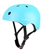 Smilfree Fahrradhelm Kinder Jungen Skaterhelm: Leicht Fahrradhelm Kinder Mädchen Ab 3 Jahren - Skaterhelm Kinder Kinderhelm für Fahrrad Skateboard Scooter BMX Kind & Erwachsene (Blau, M)