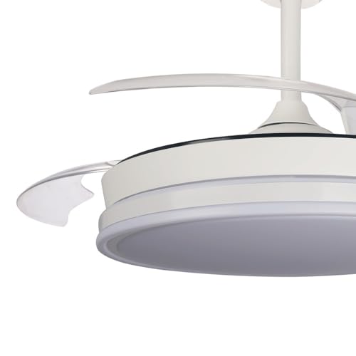 wonderlamp - Ventilador LED aspas plegables Surpino Blanco 45W con Memoria de encendido y Mando a distancia CCT Regulable - imagen 2