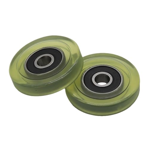 PU Polyurethane Bearing Roller 34mm Diameter 11mm Width Rubber Coated Soft Pulley