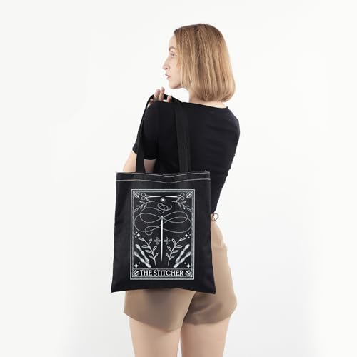 Bolso Tote con punto de cruz divertido PWHAOO miniatura 5