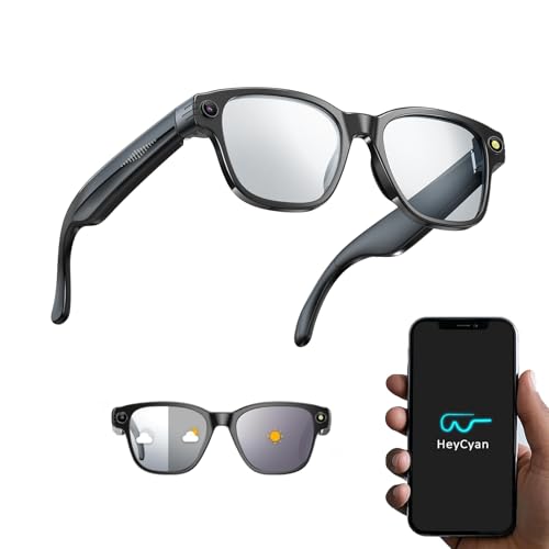 tulilut Gafas Inteligentes IA con Cámara 8MP, Potenciadas por AI ChatGPT, Lentes de Sol con Cambio de...