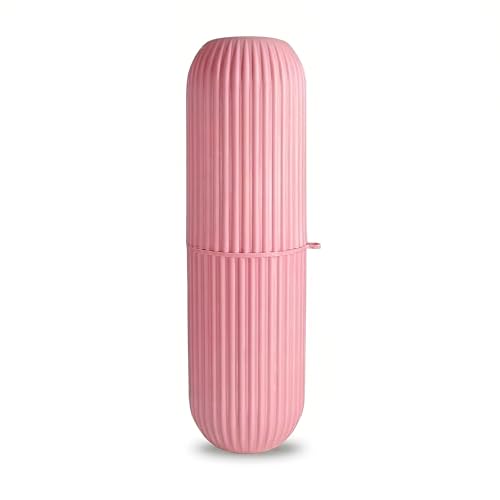 Image of Plastic Portable Toothbrush Storage Case for Travel Bathroom Hiking Camping Pen Pencil Stationery Box for Healthy Life, Toothbrush Holder (Pack of 1)