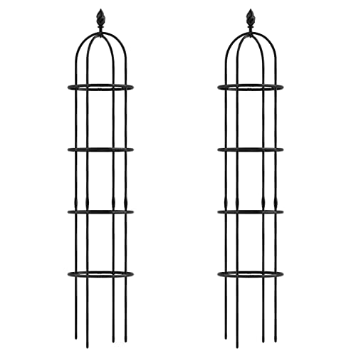 Treillis obélisque en métal résistant aux intempéries pour jardin