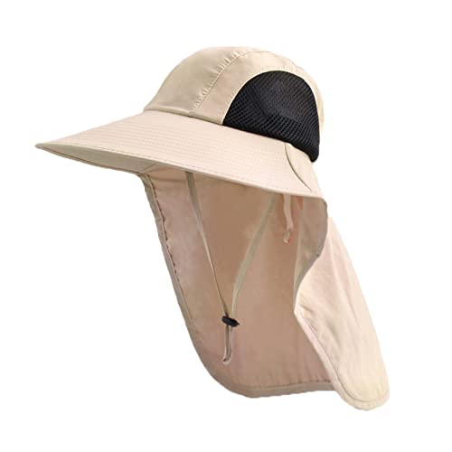 Sun Hat for Men Women with Neck Flap,UPF 50+ UV Protective Hiking Fishing Hats,Wide Brim Sun Hat for Women&Men