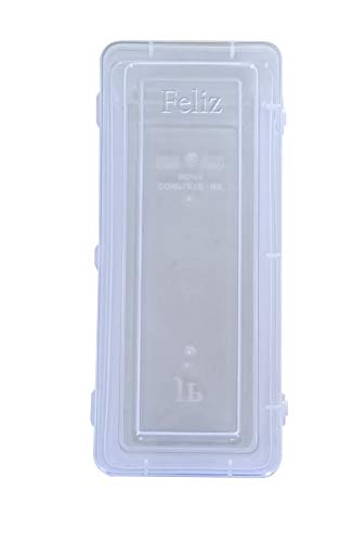 Image of Feliz clear plastic long storage boxes size 8.5x3.25x3 in (Set of 6) - Medicine Box, Jewellery Box