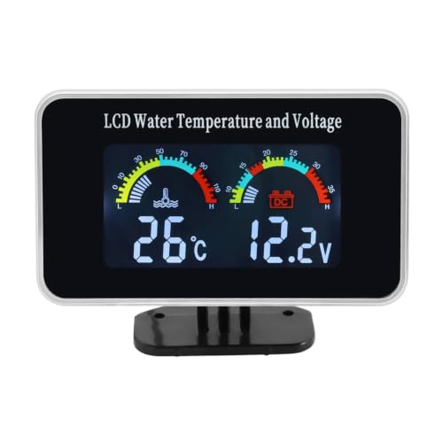 Voltmètre jauge de température de l'eau numérique LCD 12V voiture