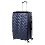 ITACA - Maletas de Viaje Grandes 23 Kilos. Maleta Grande de Viaje Rígida 4 Ruedas. Maletas Grandes de Viaje de ABS Resistente y Ligera. Maleta Viaje 65cm. Candado TSA 771770, Azul