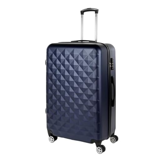 ITACA - Maletas de Viaje Grandes 23 Kilos. Maleta Grande de Viaje Rígida 4 Ruedas. Maletas Grandes de Viaje de ABS Resistente y Ligera. Maleta Viaje 65cm. Candado TSA 771770, Azul